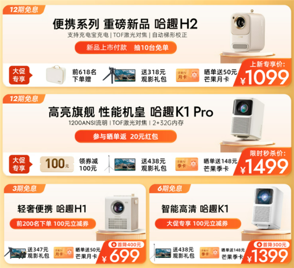 2023年618哈趣投影喜迎开门红 高端LCD投影行业增速第一(图4)