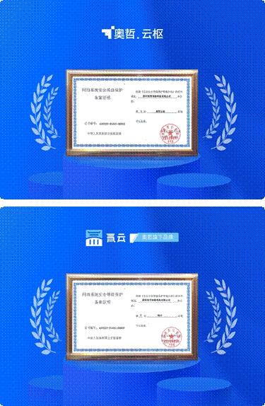奥哲双平台通过“等保三级”认证  为企业数字化保驾护航(图1)