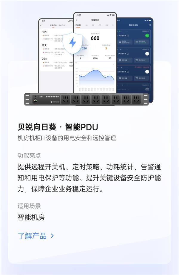 新品开售！贝锐向日葵智能PDU  助力机房远控用电安全高效(图9)