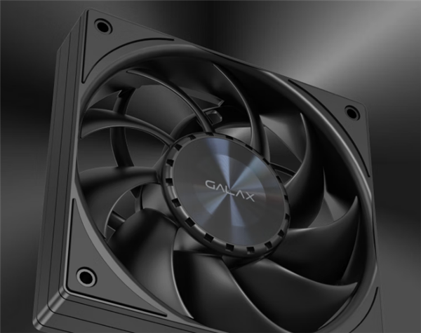 影驰飓风PF120风扇售价39元：轴心加入金属CD纹理 提供正反叶版本(图1)