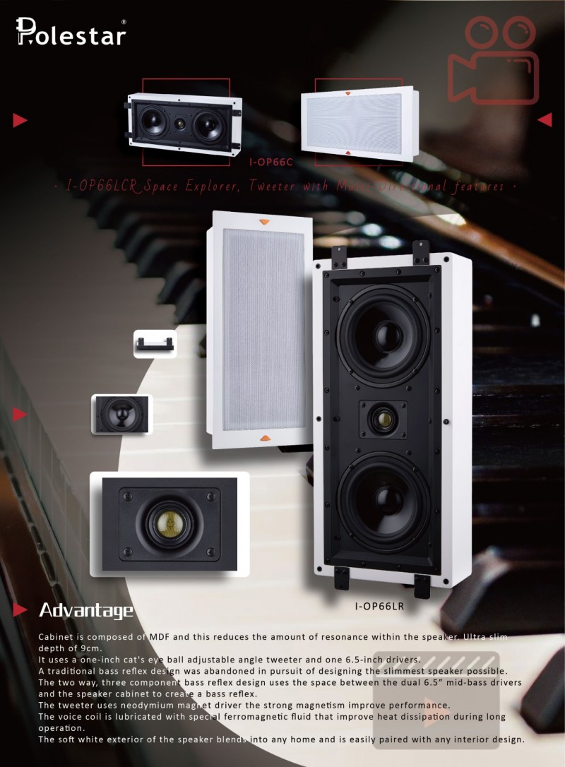 Polestar I-OP66LCR Inwall and Onwall speakers(图2)